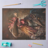 Papier Mousseline Découpage Anthropomorphique Coq Casquette occident (Artisanat)