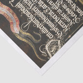 Papier Mousseline Découpage apothecaire floral de calligraphie (Détail)