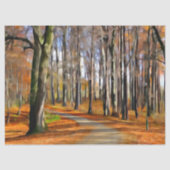 Papier Mousseline Découpage aquarelle de forêt (Recto)