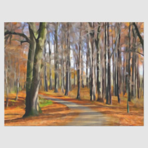 Papier Mousseline Découpage aquarelle de forêt