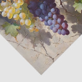 Papier Mousseline Découpage aquarelle des raisins et des vignes (Détail)