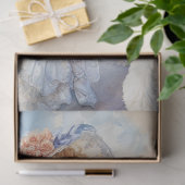 Papier Mousseline Découpage Aquarelle élégante Lady Ocean & Poodle (Cadeau)