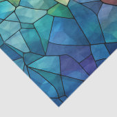 Papier Mousseline Découpage arc-en-ciel en verre tendu (Détail)