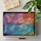 Papier Mousseline Découpage arc-en-ciel en verre tendu (Cadeau)