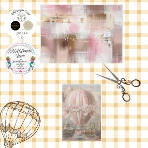 Papier Mousseline Découpage Arrière - plan blanc Brown rose Abstrait