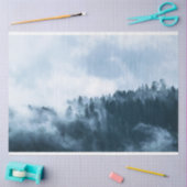 Papier Mousseline Découpage Arrière - plan de brouillard forestier (Artisanat)
