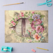 Papier Mousseline Découpage Arrière - plan du parchemin de cage d'oi (Artisanat)