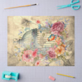 Papier Mousseline Découpage Arrière - plan du parchemin de cage d'oi (Artisanat)