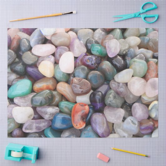 Papier Mousseline Découpage Arrière - plan Gemstones Agate (Artisanat)