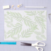 Papier Mousseline Découpage Arrière - plan vert feuilleté (Artisanat)