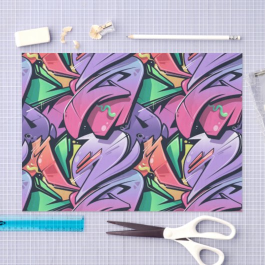 Papier Mousseline Découpage Art Abstrait (Artisanat)