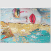 Papier Mousseline Découpage art Abstrait de la reine fragmentée (Recto)