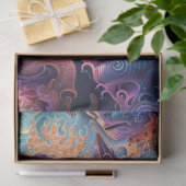 Papier Mousseline Découpage Art Abstrait psychédélique (Cadeau)