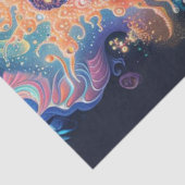 Papier Mousseline Découpage Art Abstrait psychédélique (Détail)