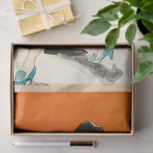 Papier Mousseline Découpage Art déco Flapper 1920's Decoupage (Cadeau)