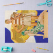 Papier Mousseline Découpage Art déco FX Leyendecker des années 1920  (Artisanat)