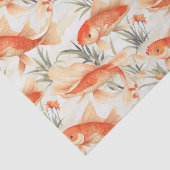Papier Mousseline Découpage Art Déco Poisson Koi (Détail)