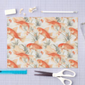 Papier Mousseline Découpage Art Déco Poisson Koi (Artisanat)