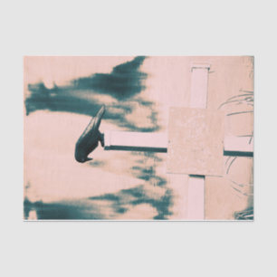 Papier Mousseline Découpage Art Découpage Beige Beige Gothique Crow