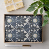 Papier Mousseline Découpage Art Nouveau Bleu et Or (Cadeau)