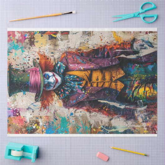Papier Mousseline Découpage Art numérique Whimsical Jester (Artisanat)