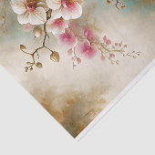 Papier Mousseline Découpage Art orchidée vintage (Détail)