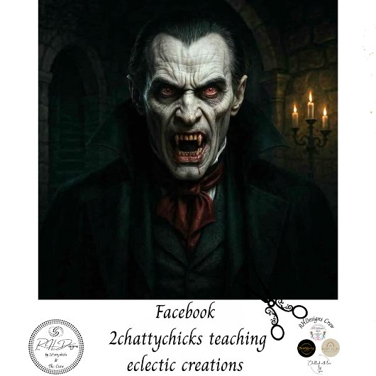 Papier Mousseline Découpage Art vampire gothique