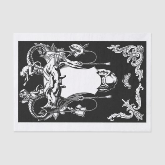 Papier Mousseline Découpage artistique classique de Gargoyle (Recto)