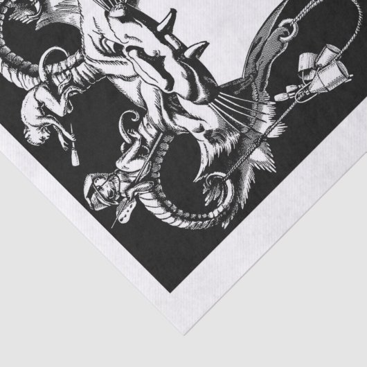 Papier Mousseline Découpage artistique classique de Gargoyle (Détail)