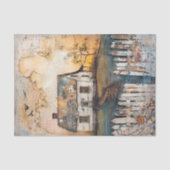 PAPIER MOUSSELINE DÉCOUPAGE ARTISTIQUE DE LA FERME RUSTIQUE MÉDIA (Recto)