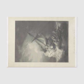 Papier Mousseline Découpage artistique de navire Vintage