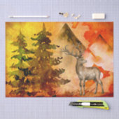 Papier Mousseline Découpage automne avec grande Antler Buck Découpag (Artisanat)