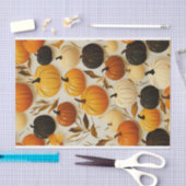 Papier Mousseline Découpage Automne Citrouille Design sans faille (Artisanat)
