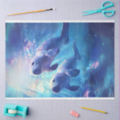 Papier Mousseline Découpage Baby Manatees Bleu Océan Eaux (Artisanat)