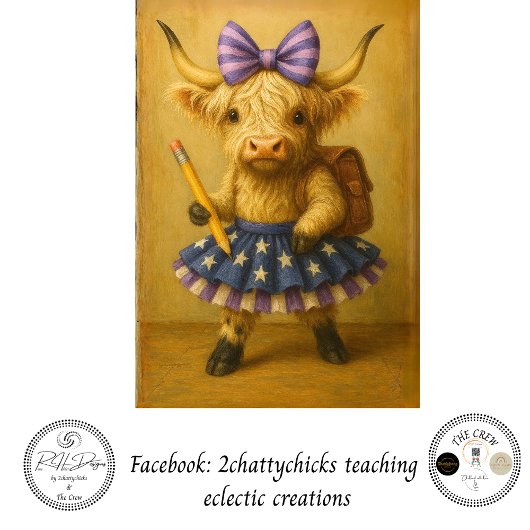 Papier Mousseline Decoupage Back School Highland Backpack