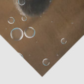 Papier Mousseline Découpage Bain d'ours noir bulles Canard en caoutc (Détail)