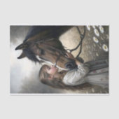 Papier Mousseline Découpage Baiser de Cheval (Recto)