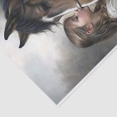 Papier Mousseline Découpage Baiser de Cheval (Détail)