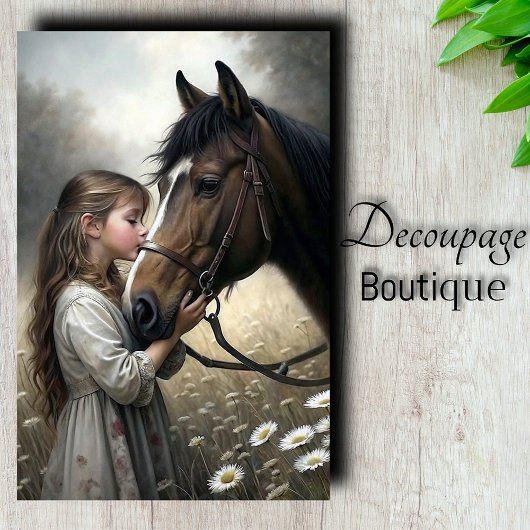 Papier Mousseline Découpage Baiser de Cheval