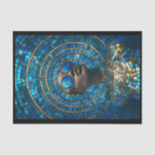 Papier Mousseline Découpage Bald à peau foncée femme Faux Mosaic 061 (Recto)