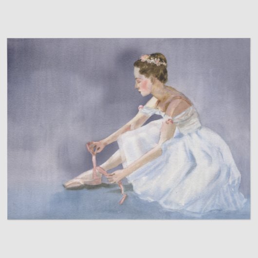 Papier Mousseline Découpage Ballerina Watercolor (Recto)