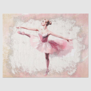 Papier Mousseline Découpage Ballerina Watercolor