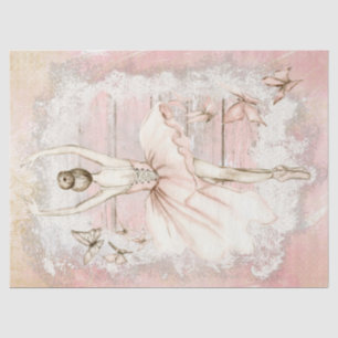 Papier Mousseline Découpage Ballerina Watercolor