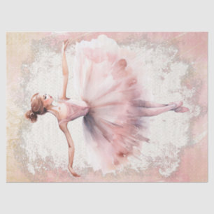 Papier Mousseline Découpage Ballerina Watercolor