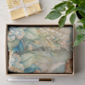 Papier Mousseline Découpage Beachy Pastel Crabe Bleu & Coquillages (Cadeau)