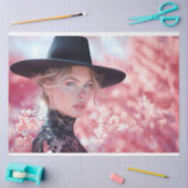 Papier Mousseline Découpage Belle dame Black Riding Casquette (Artisanat)