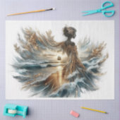 Papier Mousseline Découpage Belle Lady Ocean Voilier Gown (Artisanat)