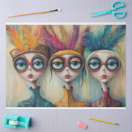 Papier Mousseline Découpage Bibliothécaires de l'école Whimsical (Artisanat)