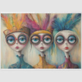 Papier Mousseline Découpage Bibliothécaires de l'école Whimsical (Recto)