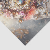 Papier Mousseline Découpage Bijoux d'éléphants fantaisie ornés (Détail)